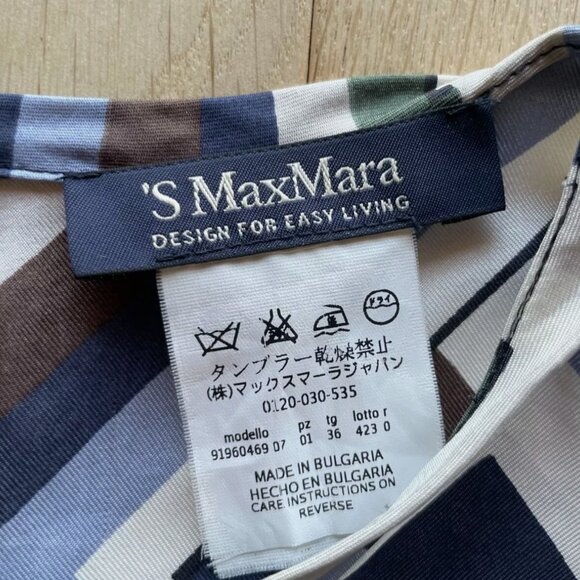 Simply adorable! Flowy silk geometric print minidress by 'S Max Mara. It. 36 - Picture 6 of 7